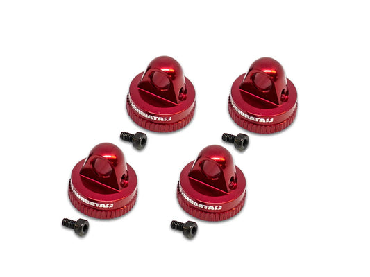 Aluminum Pressure Adjusting Shock Absorber Cap (4) (Red)
