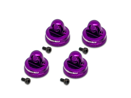 Aluminum Pressure Adjusting Shock Absorber Cap (4) (Purple)
