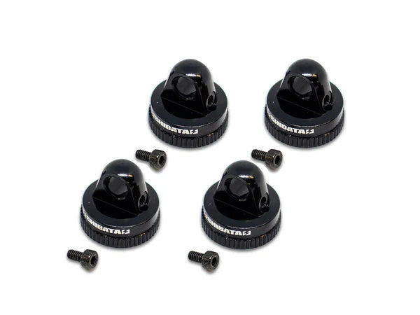 Aluminum Pressure Adjusting Shock Absorber Cap (4) (Black)