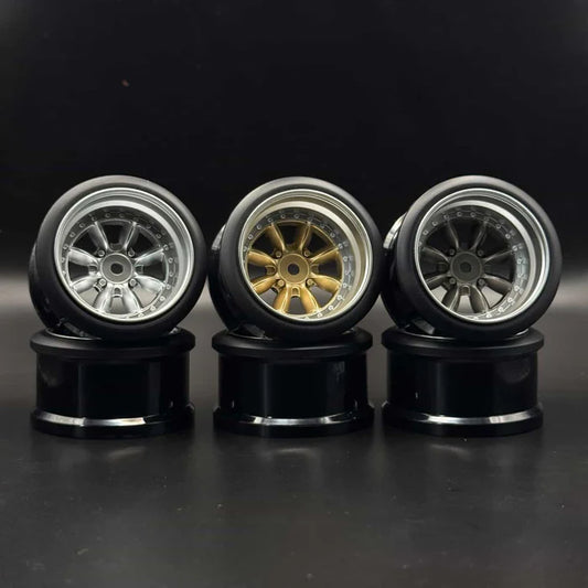 JANTES RIMS PANA 8-SPOKE STYLE 1/10 gris argent offset 6 mm Hayashi Garage HG20416