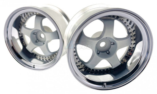 Jantes WORK MEISTER S1 3P déport 6mm BLANC MAT/CHROME